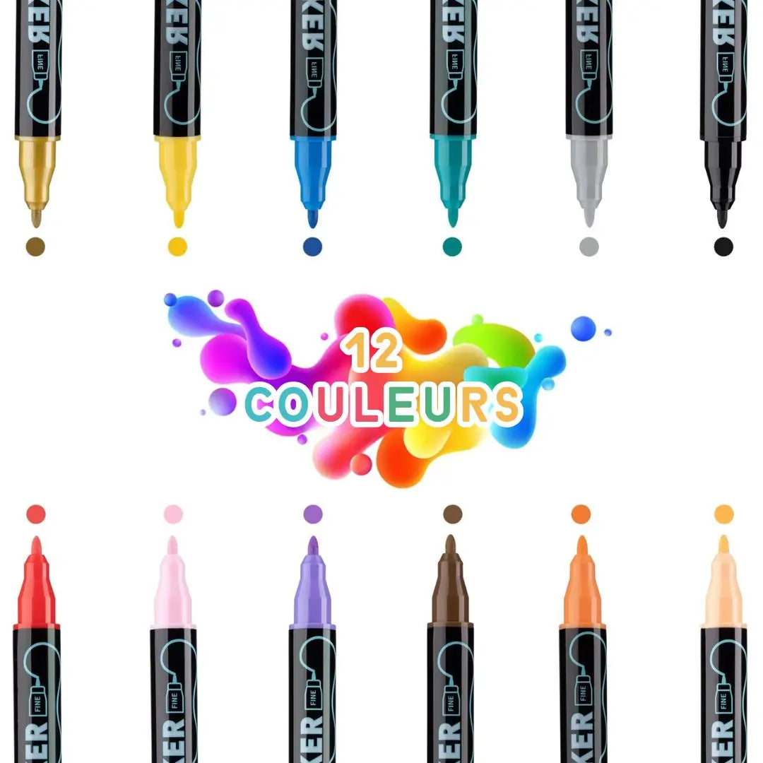 Kit DIY Marqueurs Acryliques Double Pointe – ColorCraft™