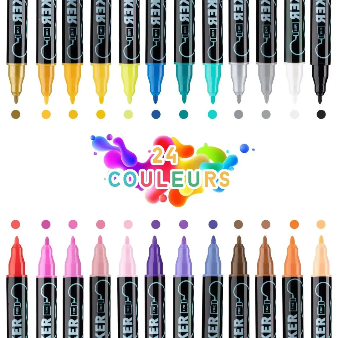Kit DIY Marqueurs Acryliques Double Pointe – ColorCraft™