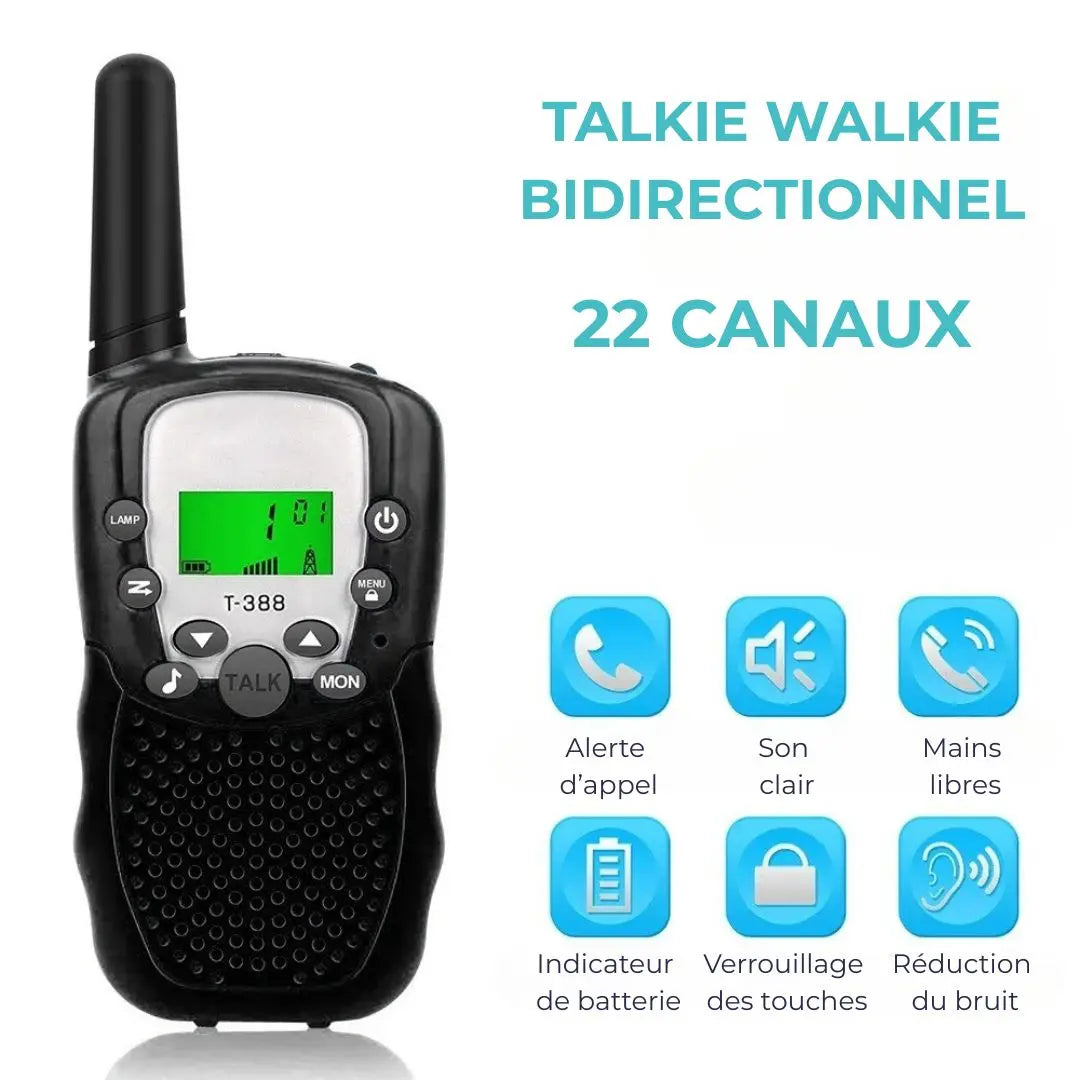 Talkie Walkie Enfant 22 Canaux 3 km de Portée - MiniRanger™