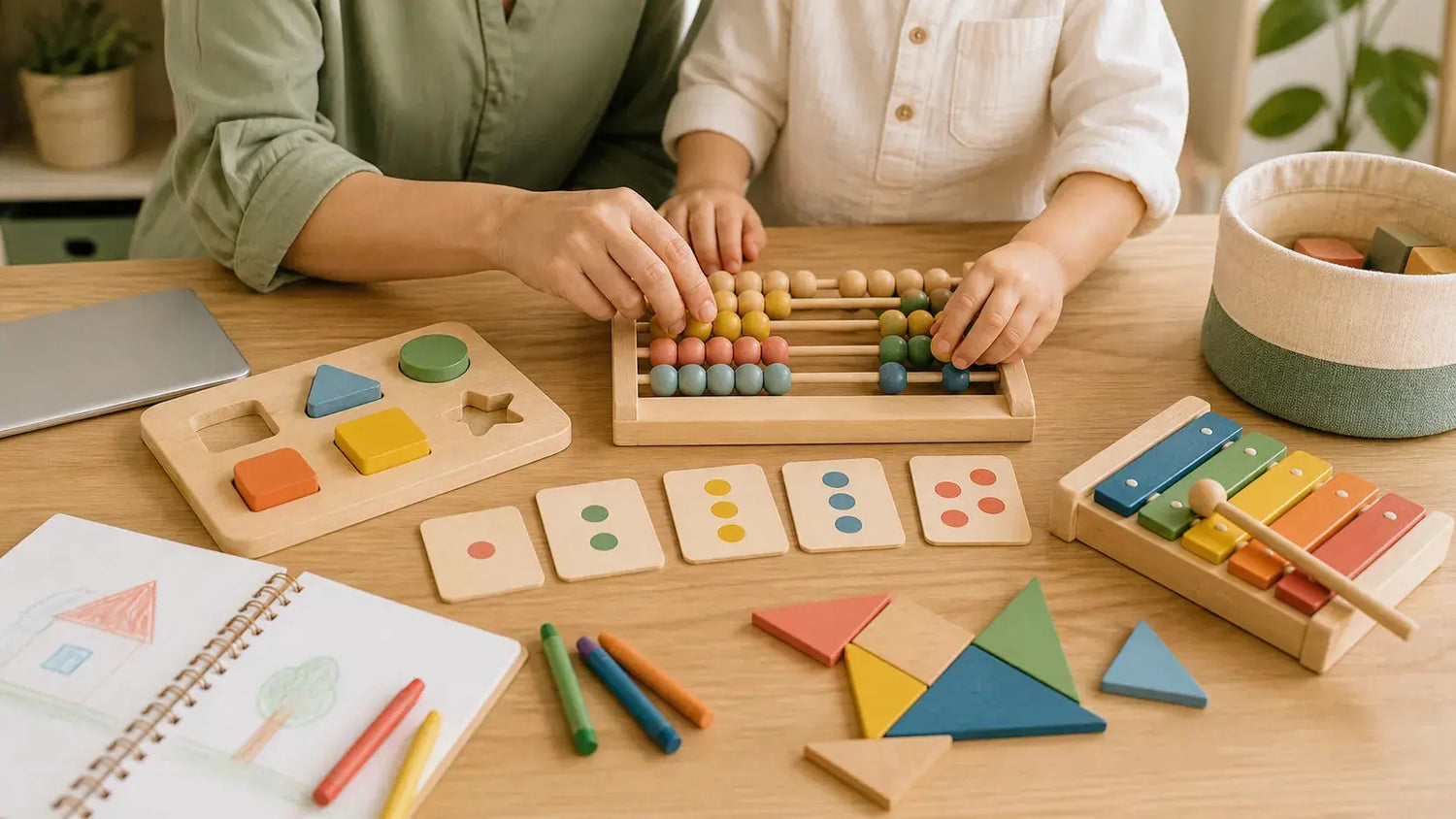 Jeu éducatif maternelle : pourquoi le physique en bois surpasse l'appli ?