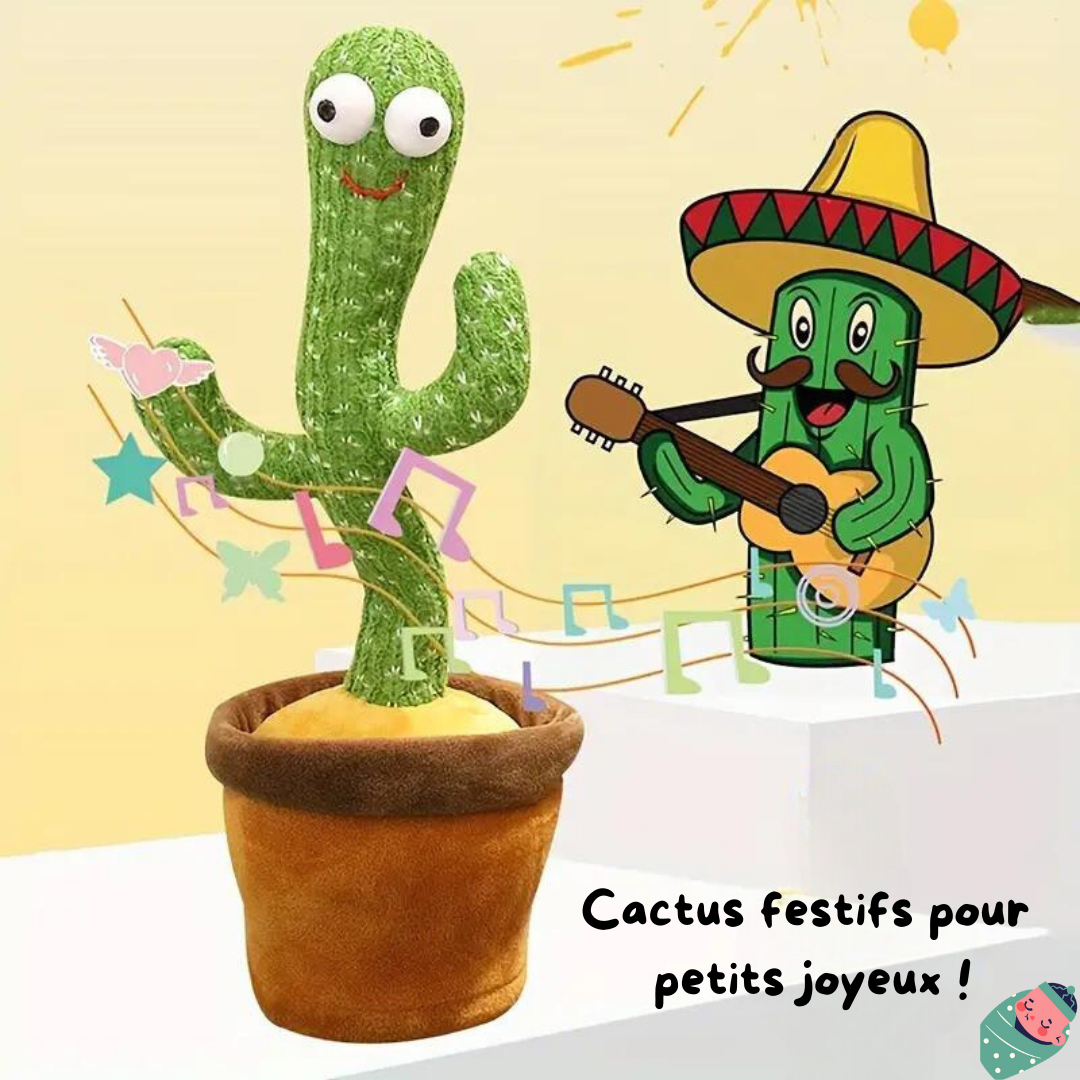 Cactus Qui Danse, Chante et Répète Ce Que Dit Bébé - Peluche Jouet