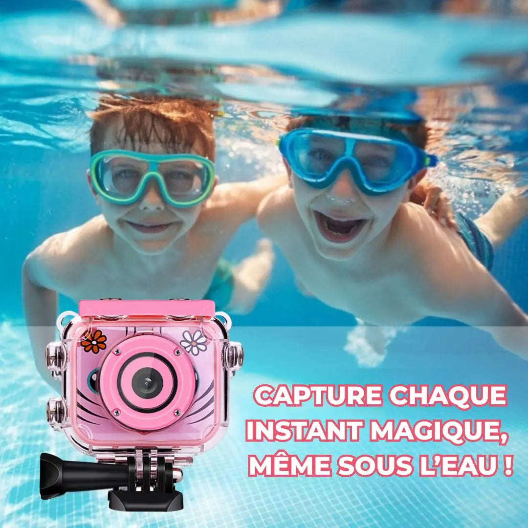 Appareil Photo Enfant Étanche Orange – ExploraCam™ 