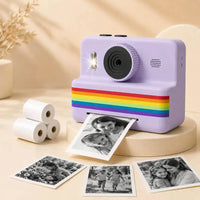 Appareil photo imprimante enfant violet avec technologie thermique