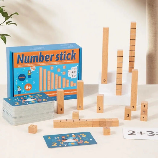 Bâtons Numériques en Bois Montessori - NumberStick™ 