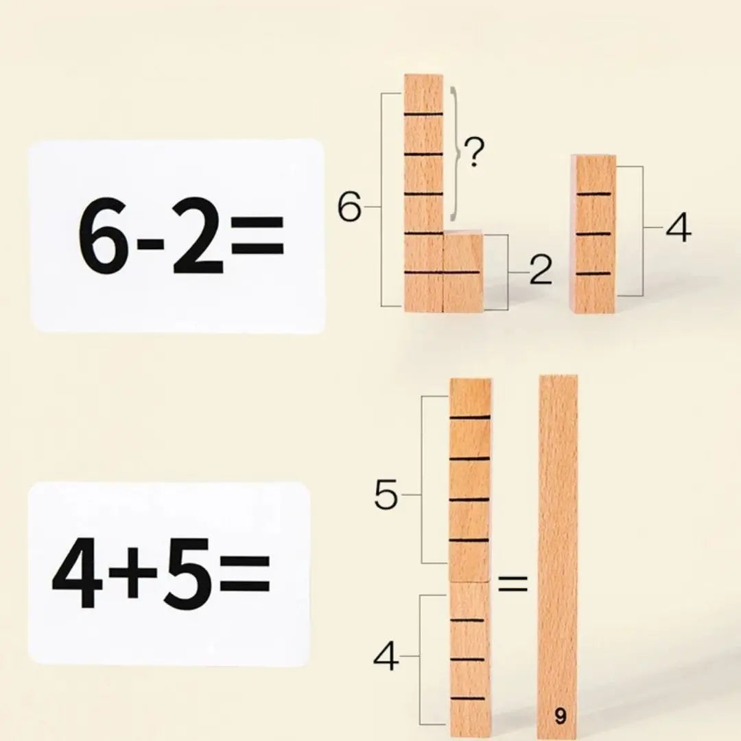 Bâtons Numériques en Bois Montessori - NumberStick™ 