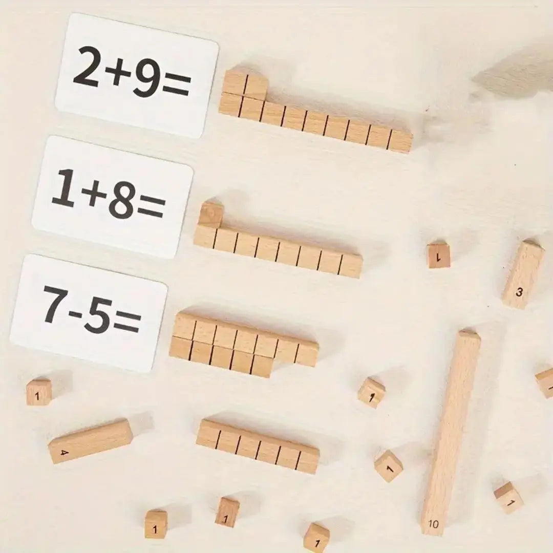 Bâtons Numériques en Bois Montessori - NumberStick™ 