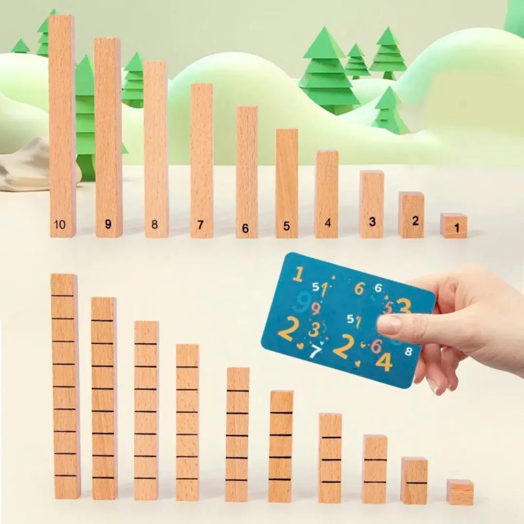 Bâtons Numériques en Bois Montessori - NumberStick™ 