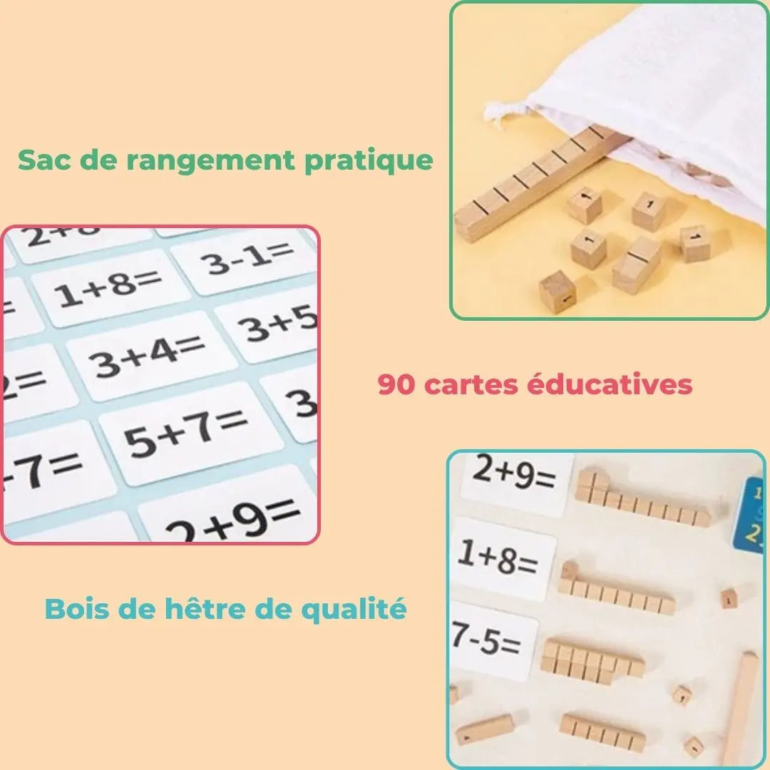 Bâtons Numériques en Bois Montessori - NumberStick™ 