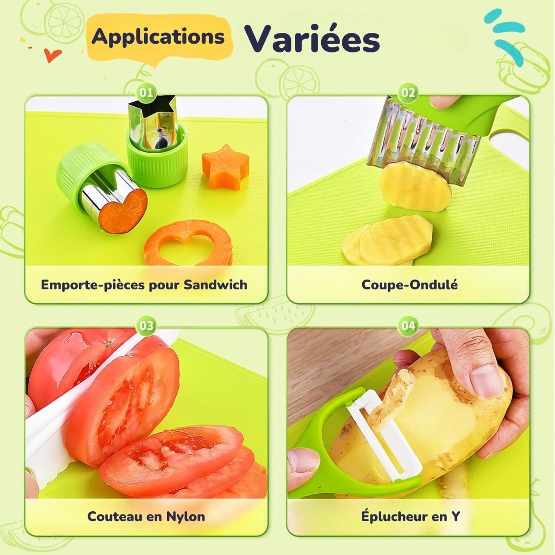 Kit ustensiles cuisine enfant - Chef en Herbe™