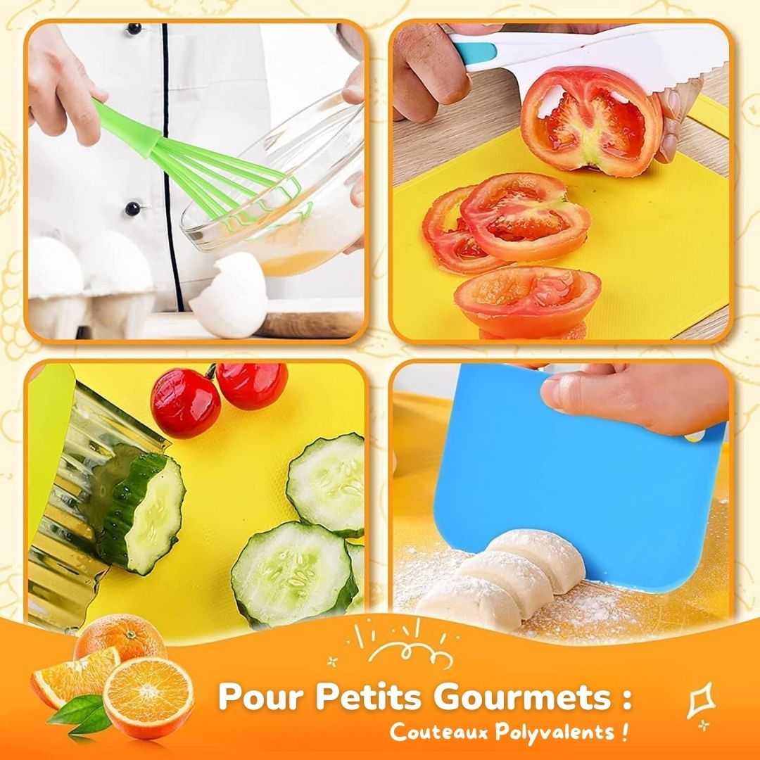 Kit ustensiles cuisine enfant - Chef en Herbe™