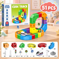 BBChoupette CubeTrack variante 51 PCS circuit train enfant 3D anti gravité boîte et contenu