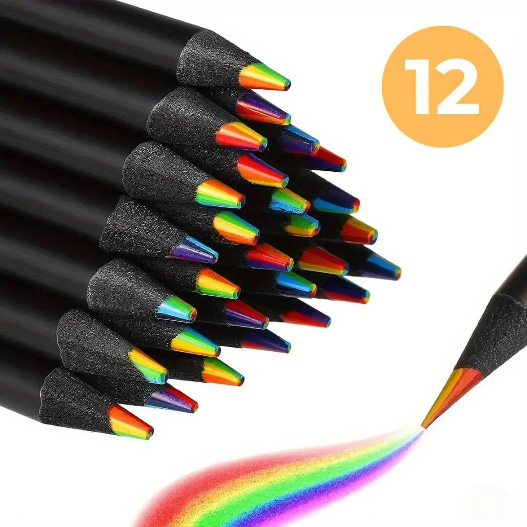 Vicloon Crayon de Couleurs Enfants, Crayons de Couleur Empilables pour