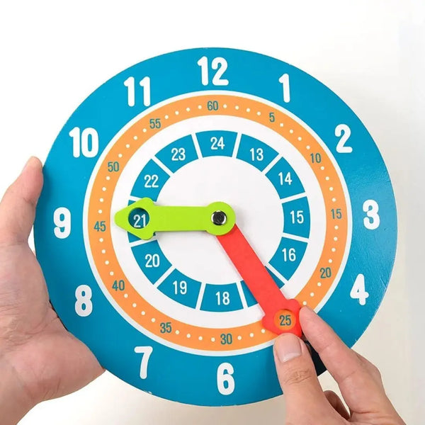 ESTINK Jouet éducatif précoce Calendrier en Bois et Horloge D'apprentissage Jouet D'horloge en