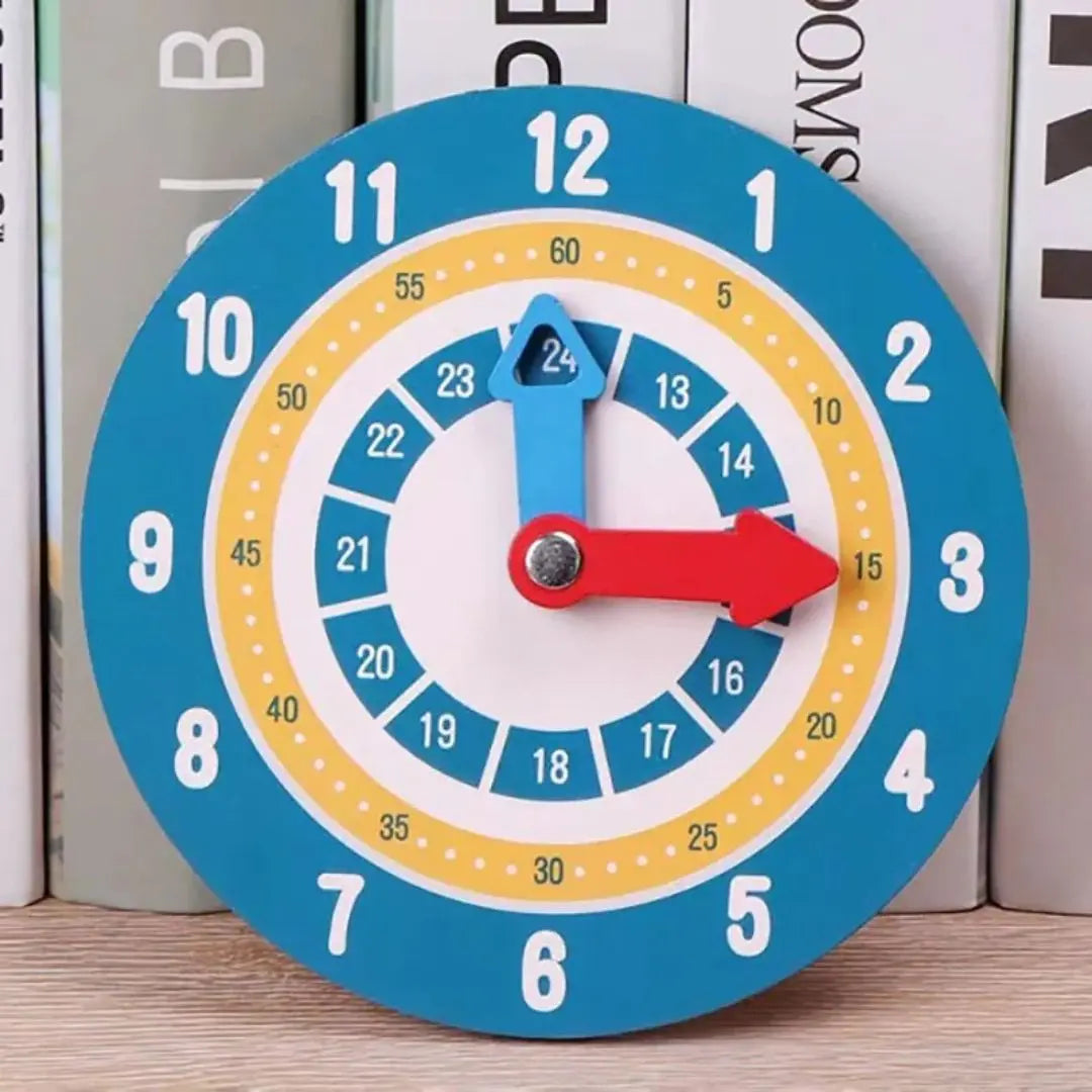 Horloge Montessori 12H et 24H en bois - TimeTeach™ 