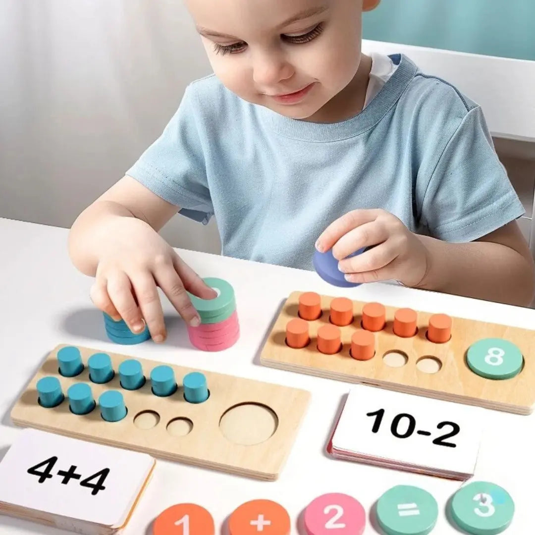 Jeu Arithmétique en Bois Montessori - Ten Frame Sets™ 