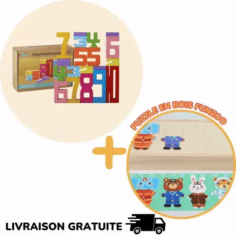 Jeu de Construction en Bois Montessori – Building Blocks™ 