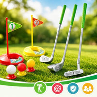 Jeu de Golf Enfant – Set 10 Pièces Jardin – 3 Clubs et Balles 
