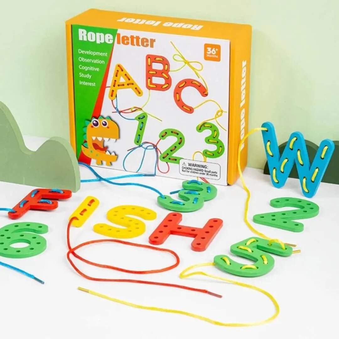 Jeu en bois Montessori - Rope Letter™ 