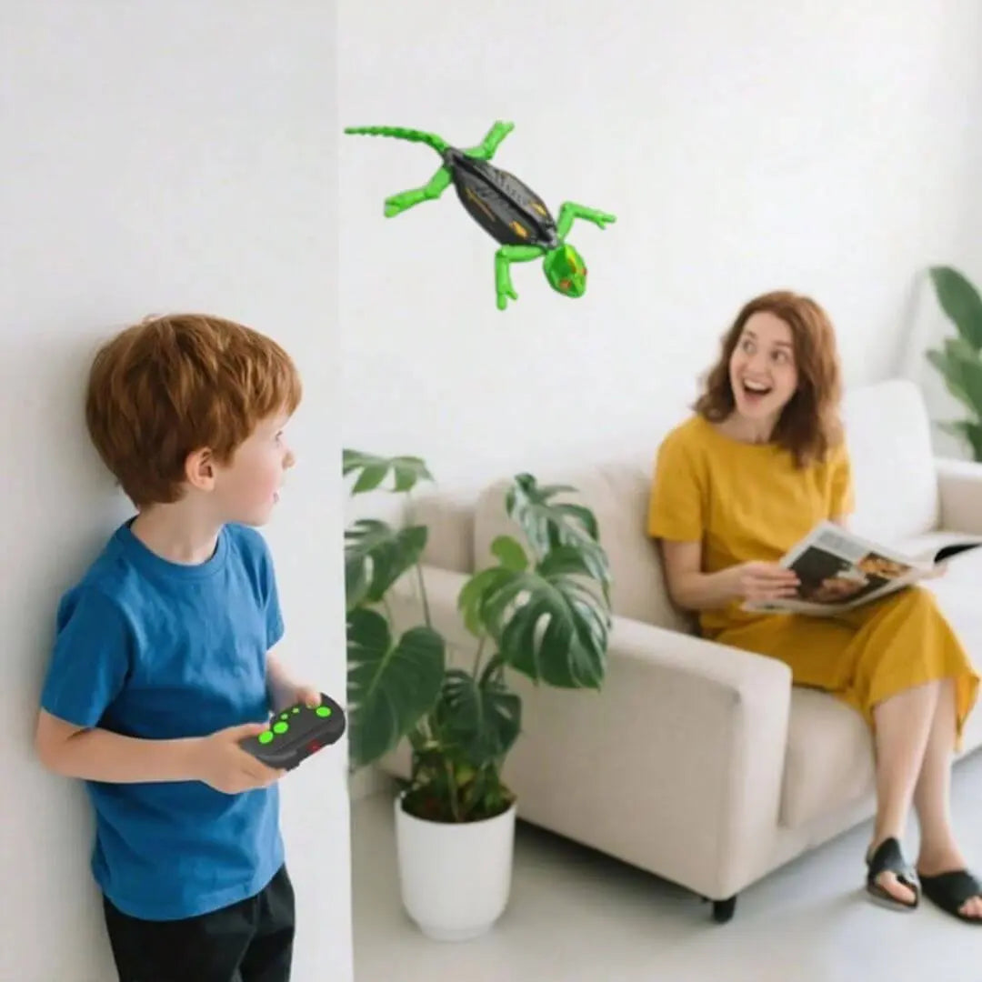 Lézard Mural Télécommandé Avec Lumières – Robot Grimpeur Qui Colle Au Mur Et Au Plafond, Cadeau Rigolo Pour Enfant Ou Ado (Noël, Anniversaire, Intérieur/extérieur)