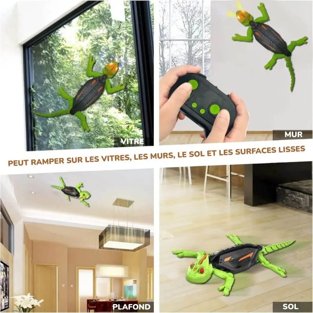 YYSWSAKY Gecko Radiocommandé, lezard Télécommandé avec Yeux LED Lumineux, Escalade Murs et Plafonds, Rotation à 360°, Mouvements Réalistes, Gecko Jouet Cadeau pour Enfants 3+ Ans (A YYSWSAKY Gecko Radiocommandé, lezard Télécommandé avec Yeux LED Lumineux, Escalade Murs et Plafonds, Rotation à 360°, Mouvements Réalistes, Gecko Jouet Cadeau pour Enfants 3+ Ans (A