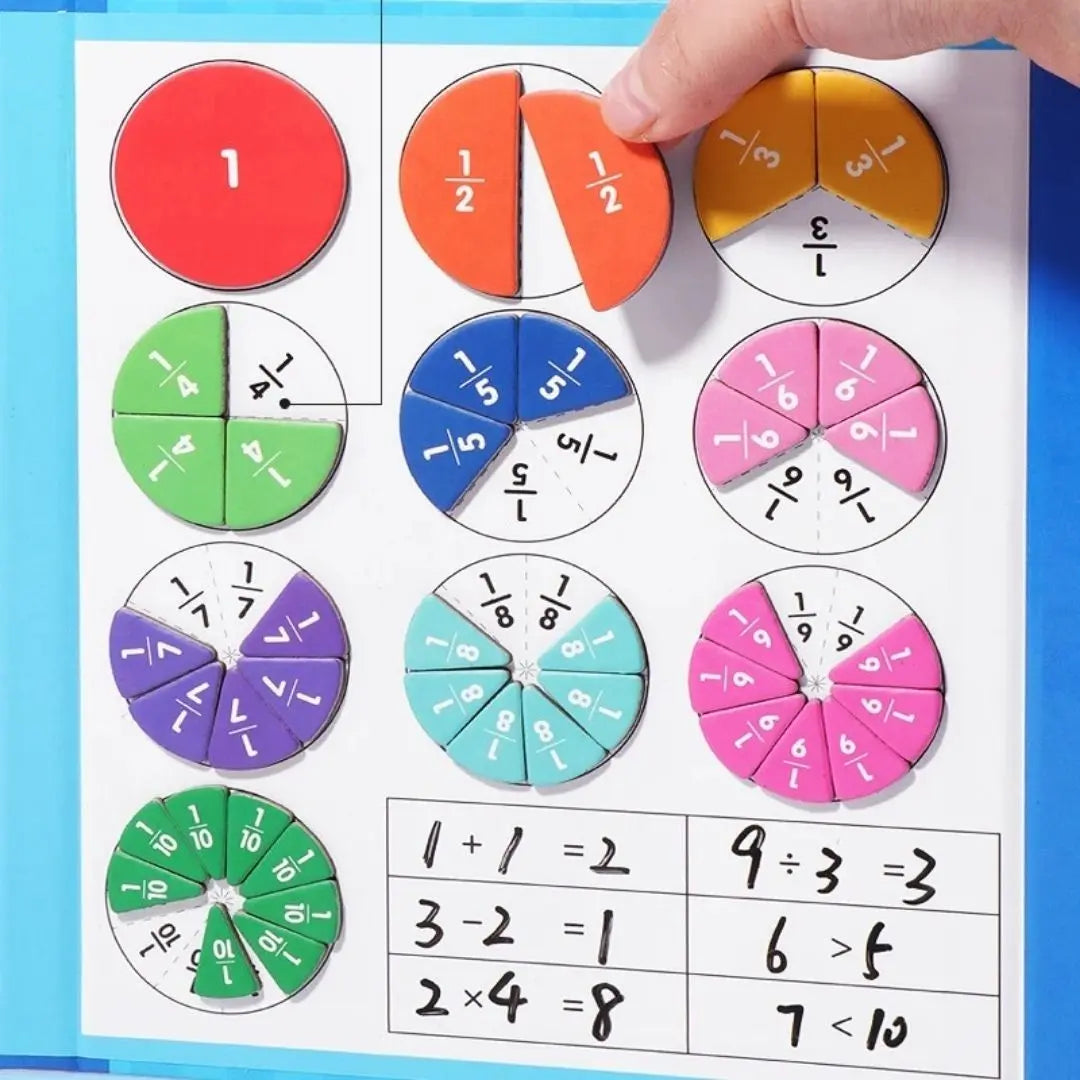 Livre de Fractions Magnétique Montessori - FractionGame™ 