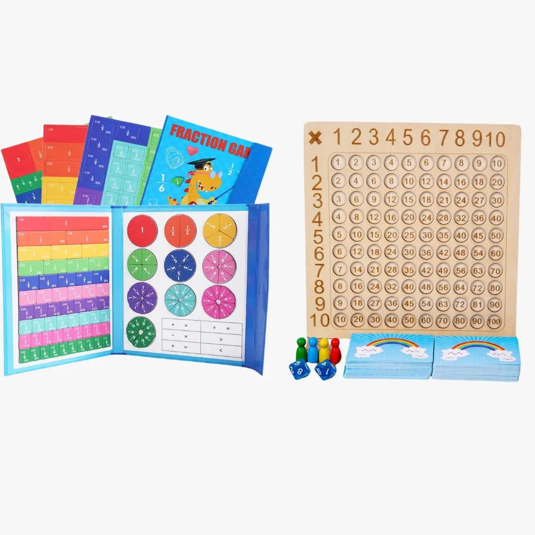 Livre de Fractions Magnétique Montessori - FractionGame™ 