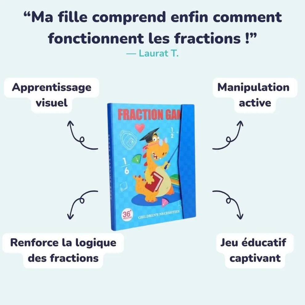 Livre de Fractions Magnétique Montessori FractionGame™ – BBChoupette