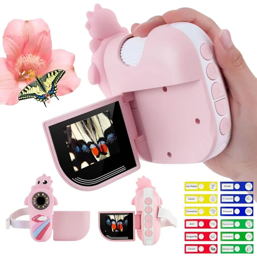 Microscope Électronique Enfant Rose 1000X - DinoScope™ 