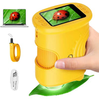 Microscope Enfant avec Écran 5 cm et Zoom 1000x - EduZoom™ Orange 