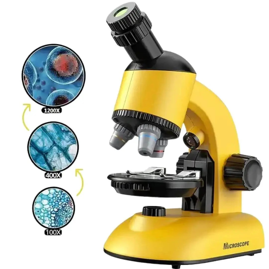 Microscope optique 1200X  Tête rotative & filtres colorés - ScientiTurn™ 