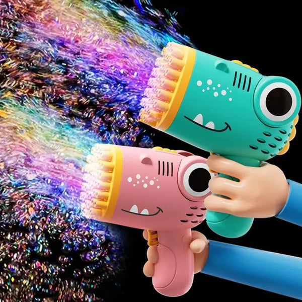 Machine à Bulles Dinosaure - Jouet Enfants 5000 Bulles/Minute - Solution Incluse Pour Fêtes Extérieur