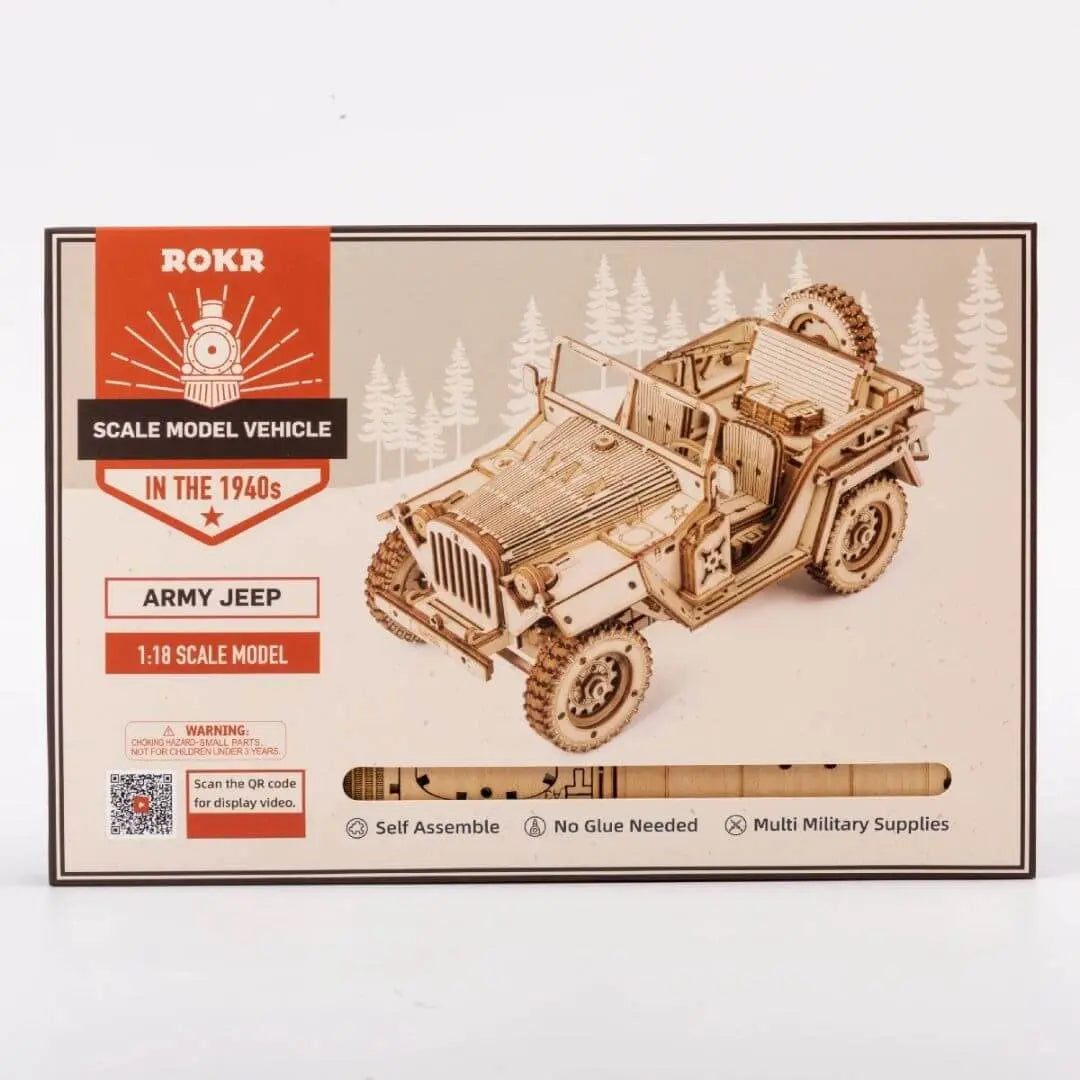 Bel'igi Puzzle Voiture 3D en Bois, Jeu de Construction Jeep de l'Armée, Kit d'Assemblage Enfants Adultes, Modèle 19 cm, LG811 Bel'igi Puzzle Voiture 3D en Bois, Jeu de Construction Jeep de l'Armée, Kit d'Assemblage Enfants Adultes, Modèle 19 cm, LG811