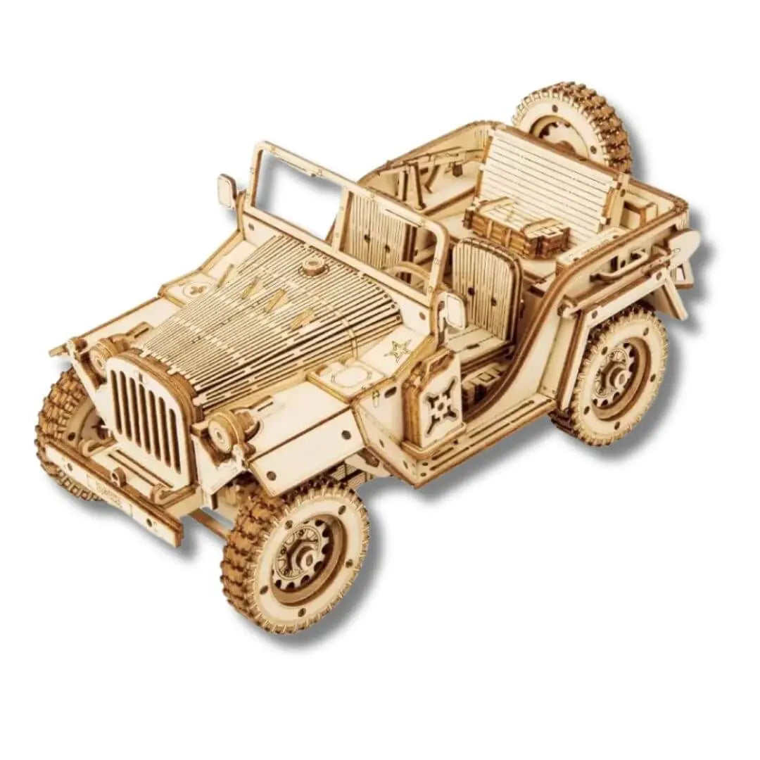 Puzzle 3D en Bois Jeep Militaire - ArmyJeep™ 
