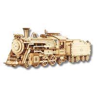 Puzzle 3D en Bois Locomotive Vintage - SteamExpress™ 