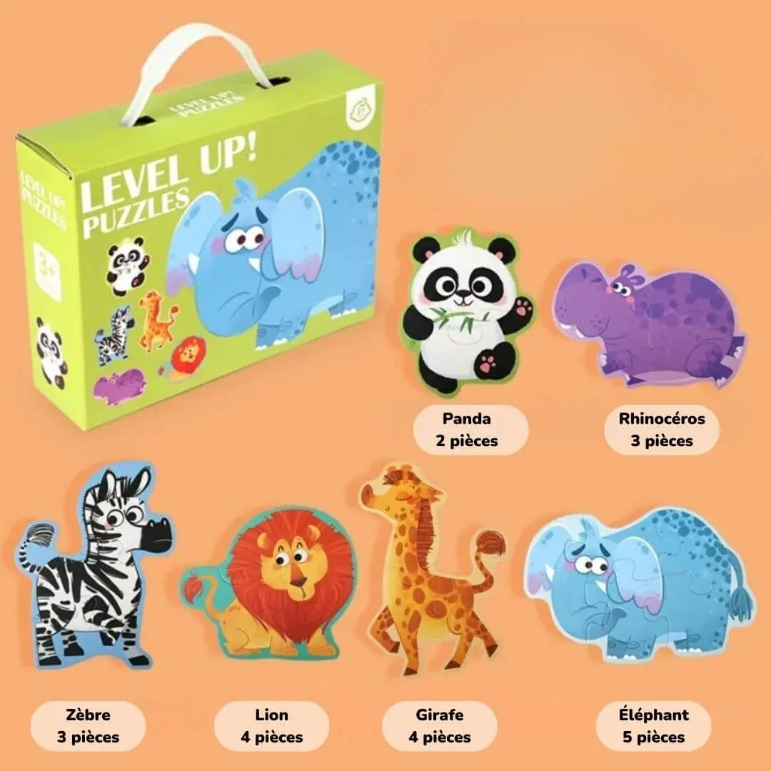 Puzzle Bébé Éducatif 6-en-1 – LevelUp™ Box 
