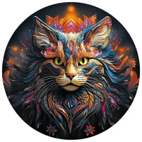 Puzzle Bois Chat Maine Coon Mystique 