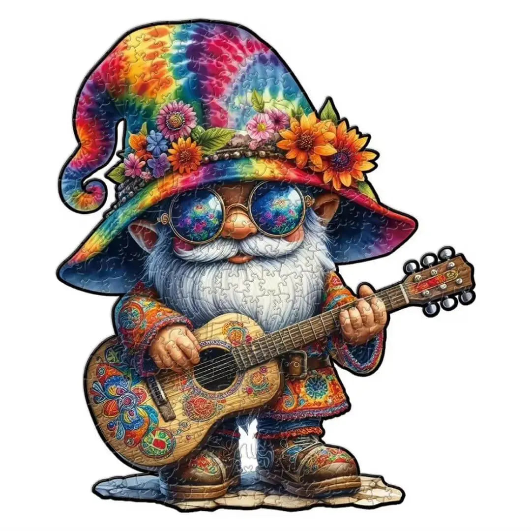 Casse-tête bois bohème détente créative – Puzzle Bois Gnome