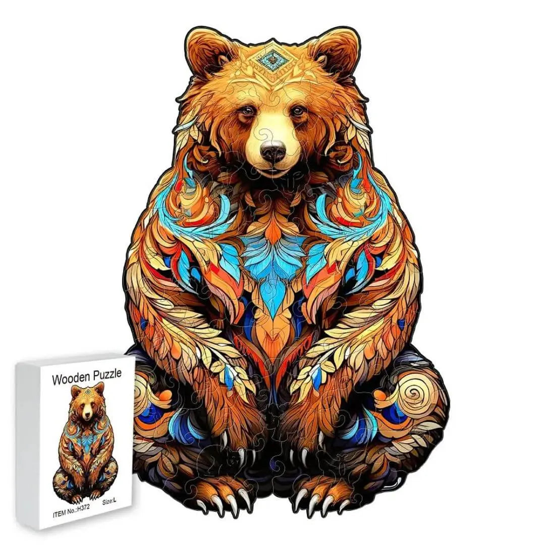 Puzzle Bois Ours Artistique - GrizzlyArt™ 