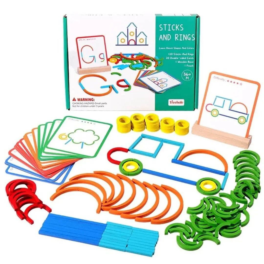 Puzzle Enfant Montessori Sticks & Rings™ 