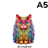 puzzle-en-bois-chat-catcute-piece-unique-en-forme-chat