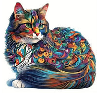 puzzle en bois chat moment de détente adulte