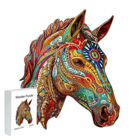 Puzzle en Bois Cheval Artistique – HorsePuzzle™ 