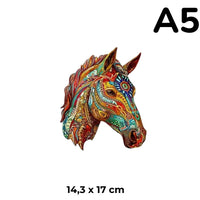 Puzzle en Bois Cheval Artistique – HorsePuzzle™ 