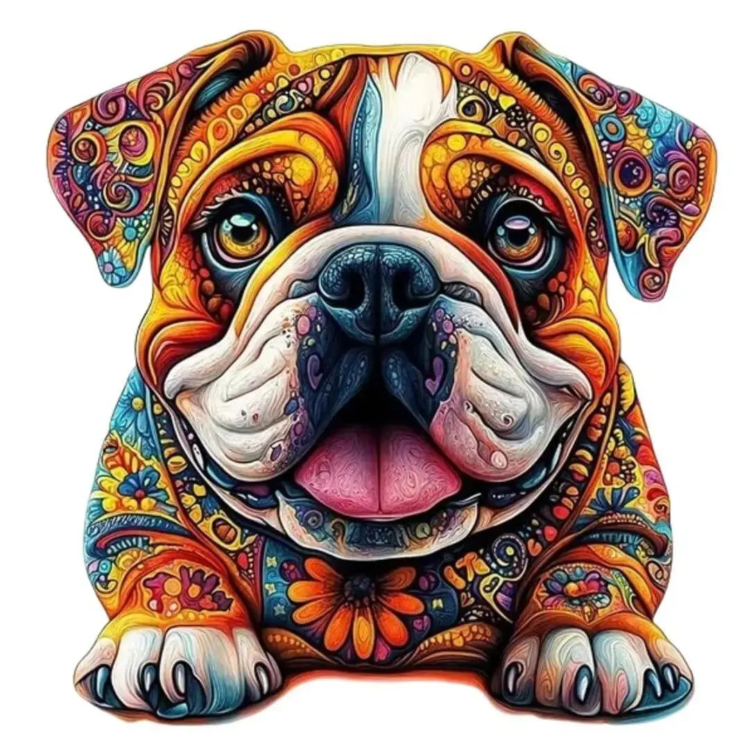 puzzle bois chien relaxant activité calme maison