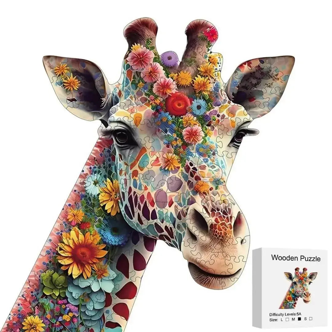Activité bien-être à la maison avec ce puzzle girafe