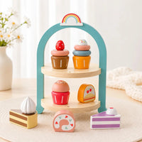 Service à Gâteaux en Bois pour Enfant – SweetTower™
