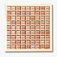 Table de multiplication Montessori en bois naturel - EduMath™ 