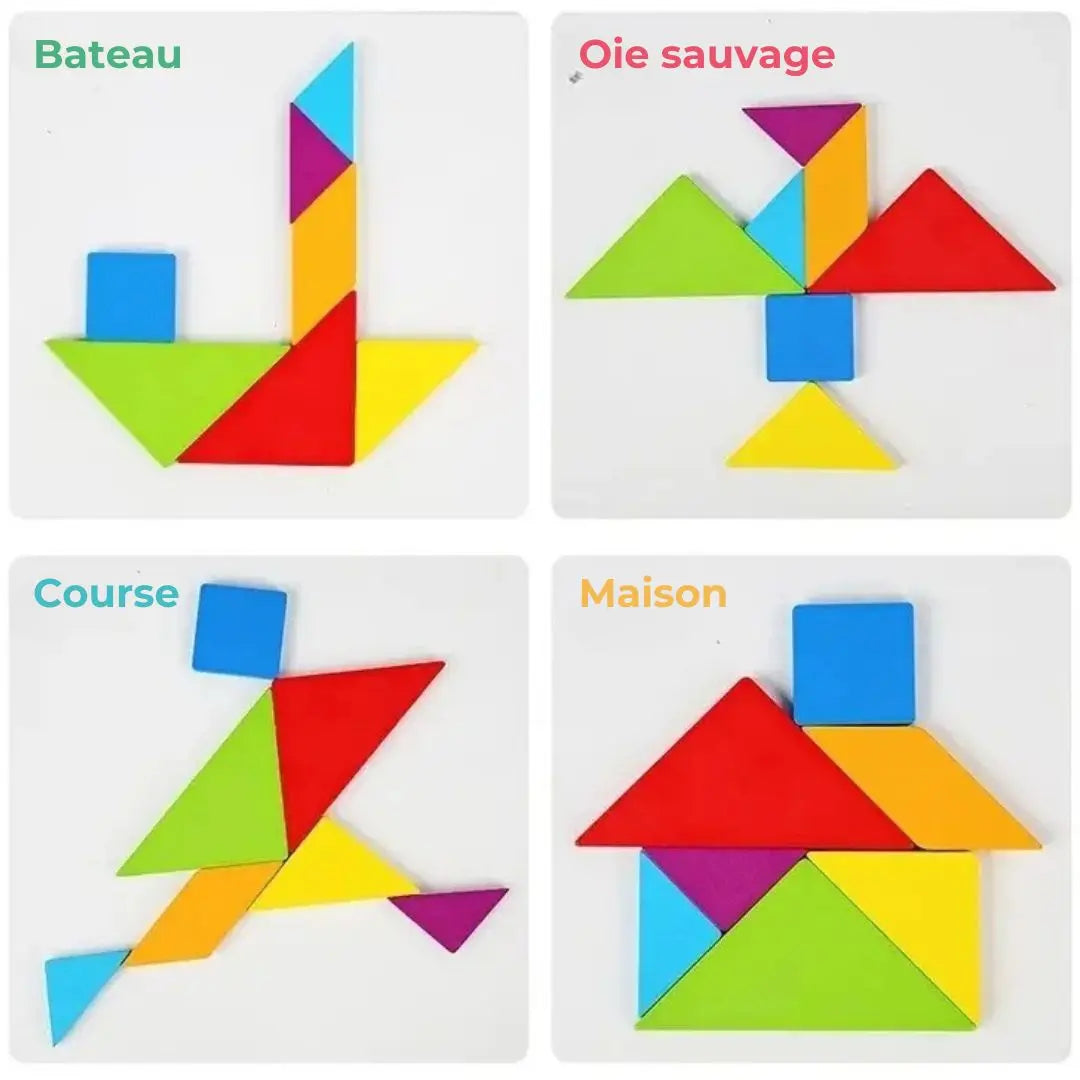 Tangram Montessori En Bois - Tangram Kids™ 