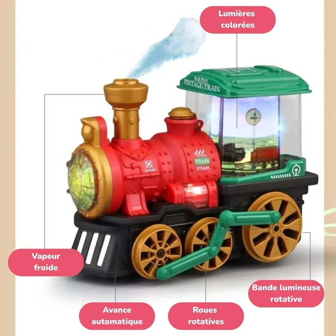 Train Électrique Noël Avec Fumée, Son Et Lumières – Locomotive + Wagons + Rails, Circuits Rond/ovale, Cadeau 3-6 Ans