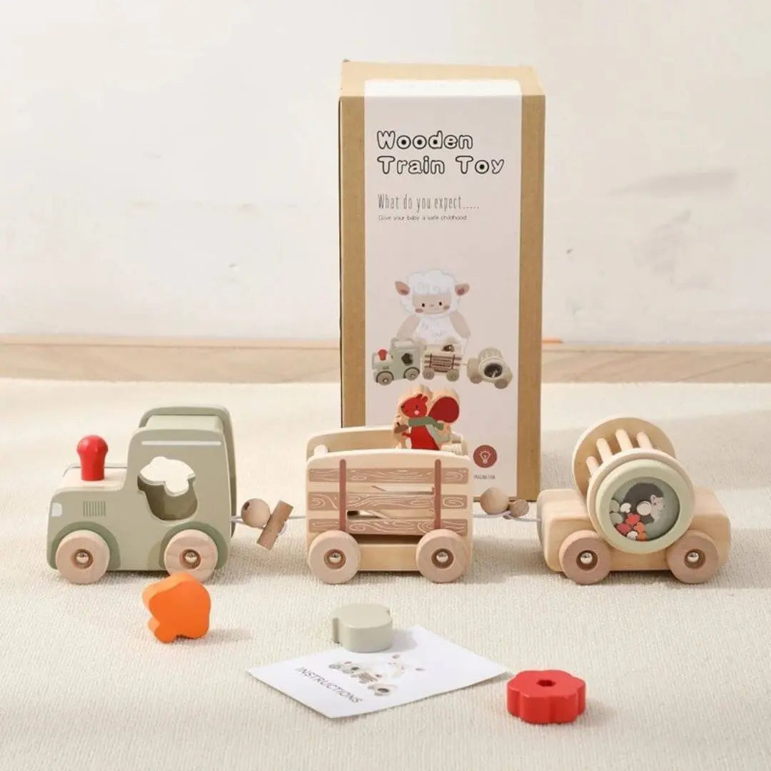Train en Bois Animalier Montessori - Wooden Train Toy™ 